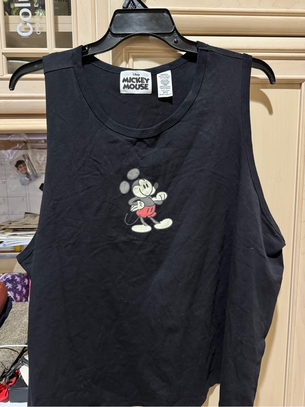 Disney Black Tank Top with Vintage Mickey Graphic